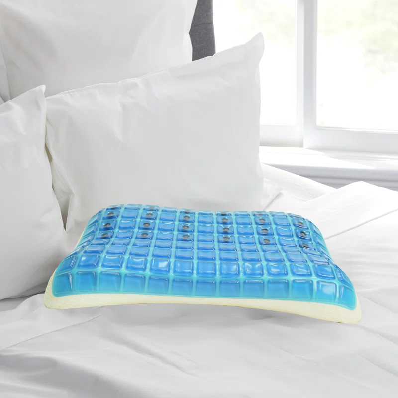 Almohada reguladora de presión para alivio del cuello, compresa fría magnética