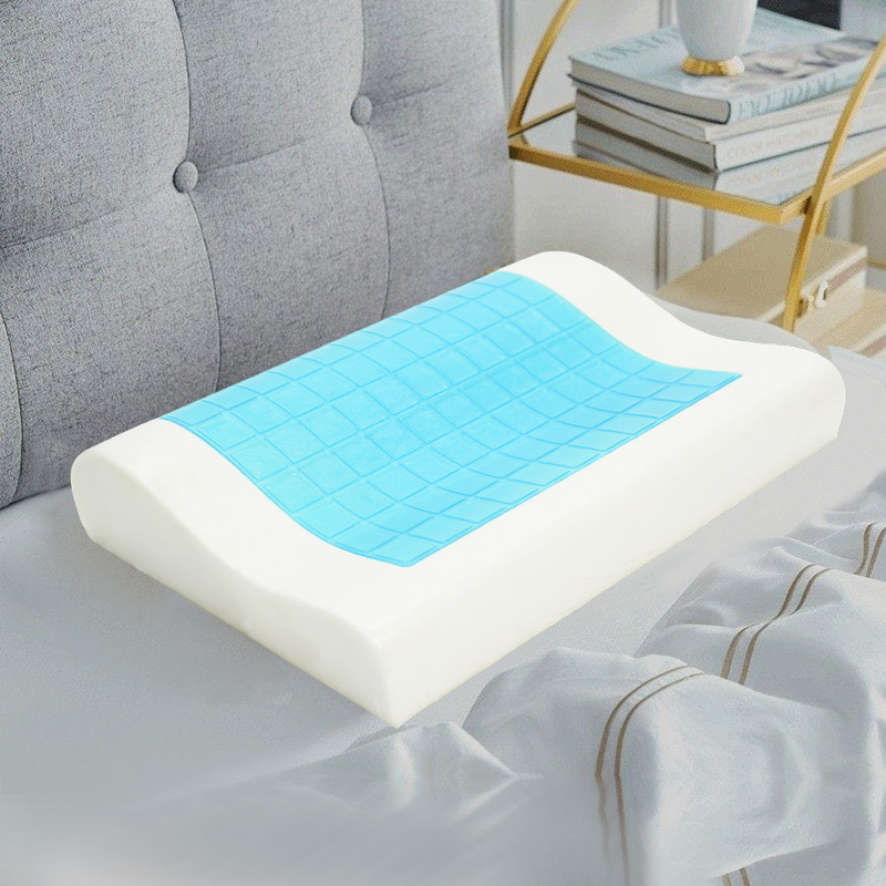 Almohada de gel para cuello con ondas grandes y cómoda en forma de B