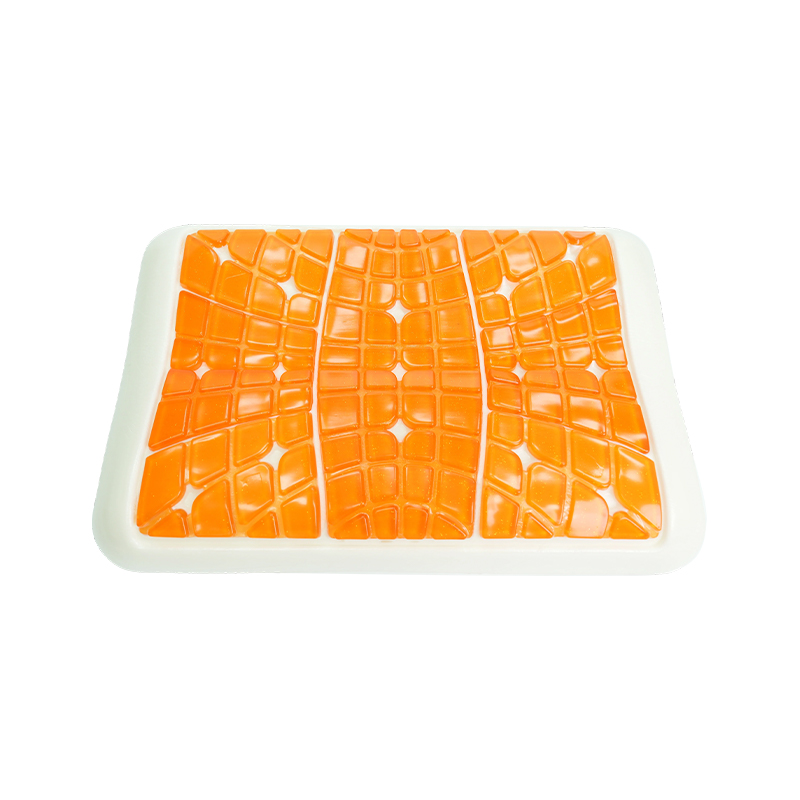 Almohada de espuma viscoelástica refrescante con gel de masaje amarillo