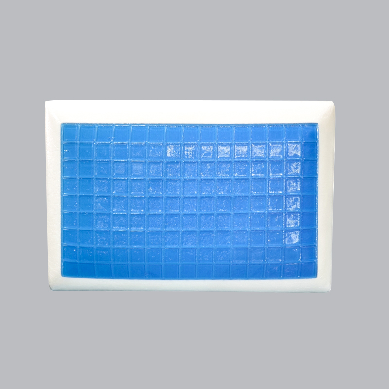 Almohada de gel viscoelástica a cuadros azules